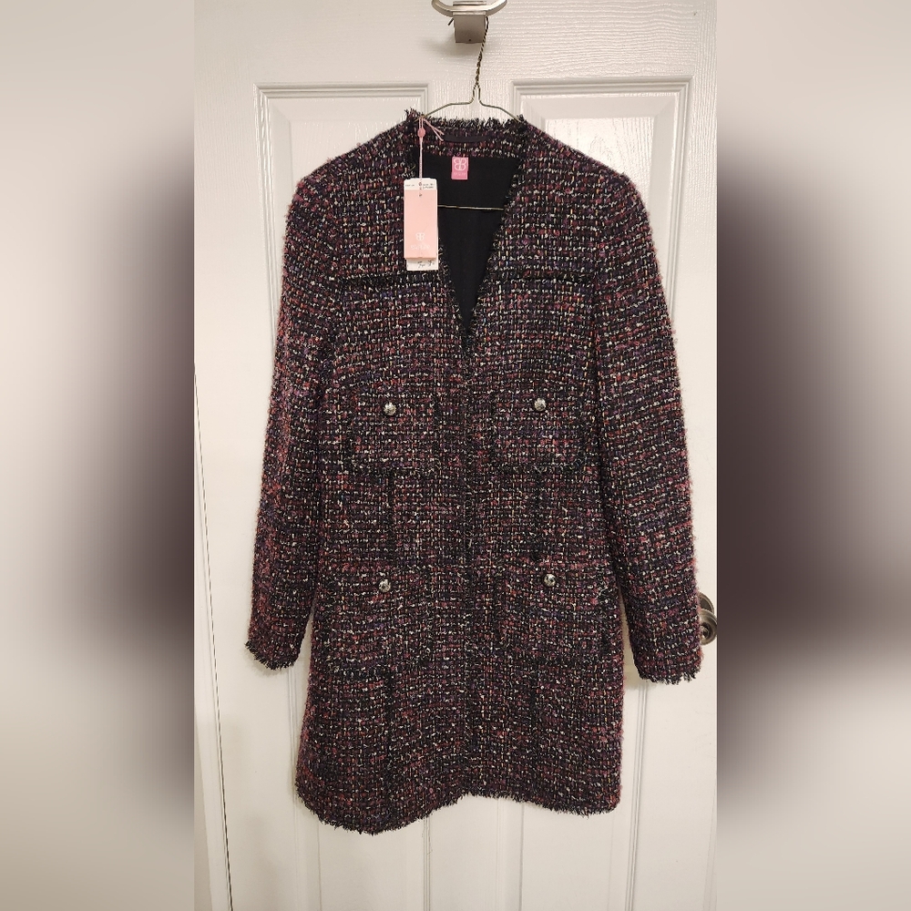 Basler Black and Pink Teddy Jacket Cozy Winter Essential